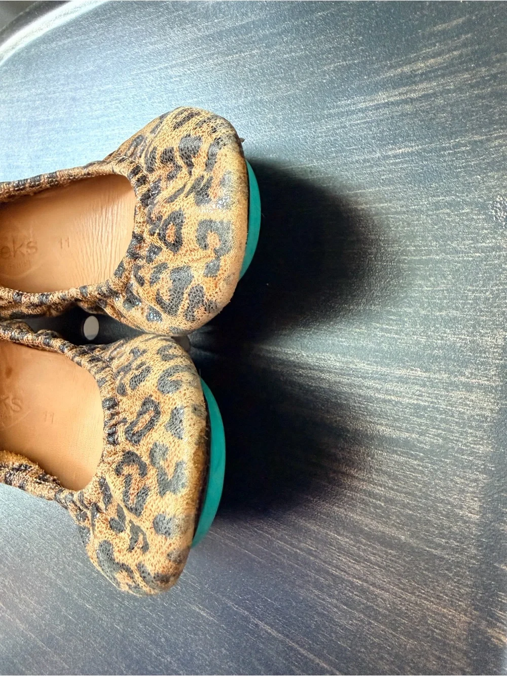 Kids Leopard Tieks, Size 11C